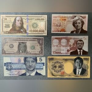 Funny Novelty Money Bills - Trump Trudeau, etc